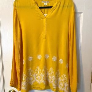 Studio West Apparel NEW Yellow Top, Size XL
